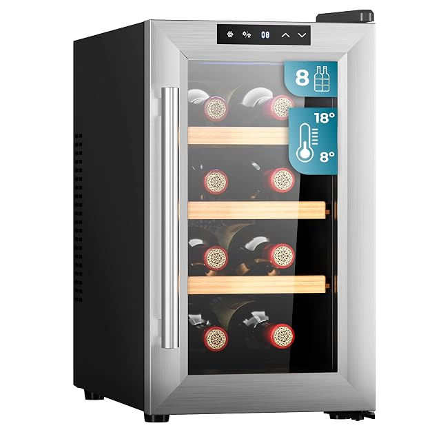 Vinoteca de 8 botellas Cecotec Bolero Grandsommelier 830 CoolWood